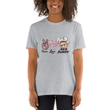 "Peace, Love, Bad Bunny" Short-Sleeve Unisex T-Shirt