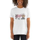 "Peace, Love, Bad Bunny" Short-Sleeve Unisex T-Shirt